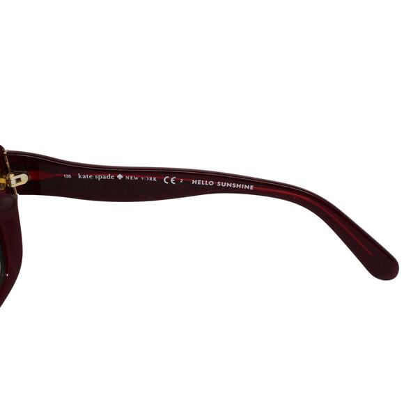 Kate Spade Jakalyn/S CY4 B1 Burgundy 53-20-135mm Sunglasses - GOOD CONDITION - Picture 10 of 13